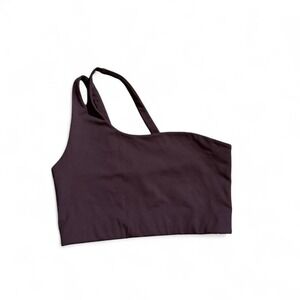 Girlfriend Collective Uma Bra Women's Size Medium‎ Brown Earth Asymmetric Yoga